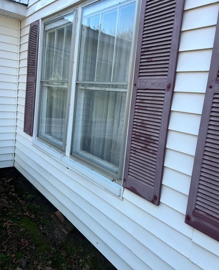 Bright white siding after soft washing in Athens, GA